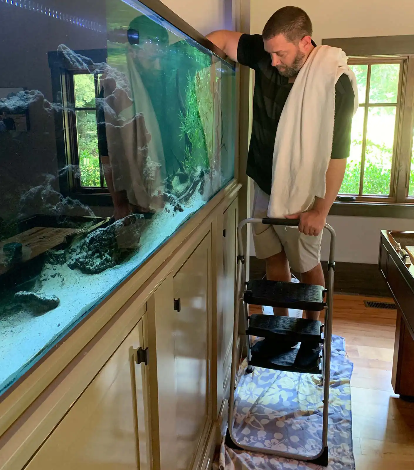 Jimmie Rattles and Adam Daniel inside Classic City Aquariums