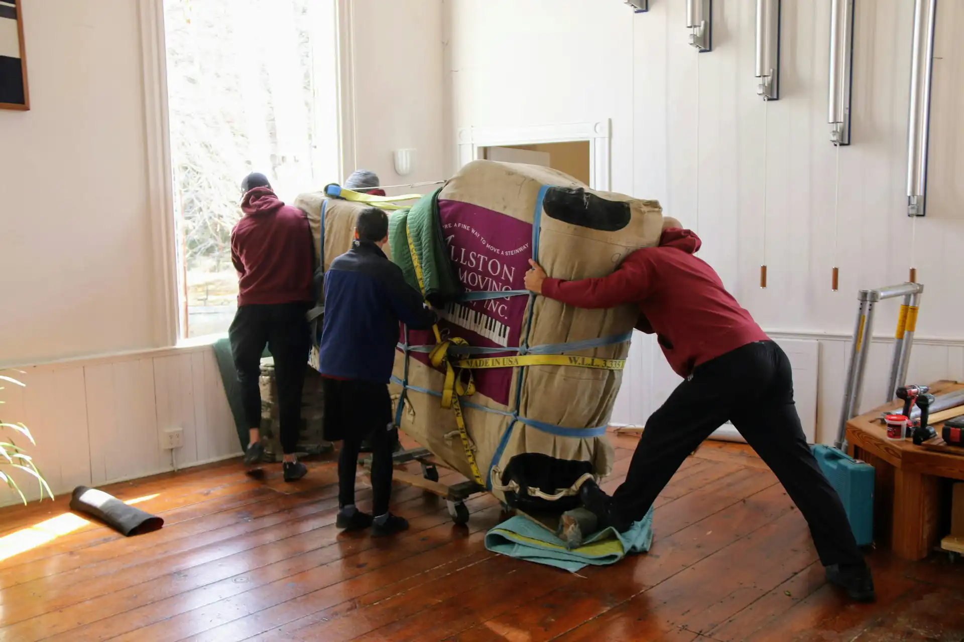Aquarium being prepared for professional relocation