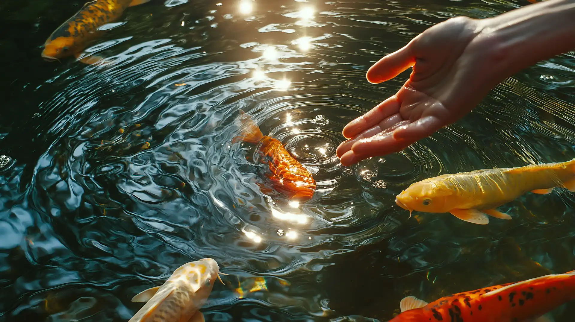 Healthy aquarium receiving vacation feeding and care